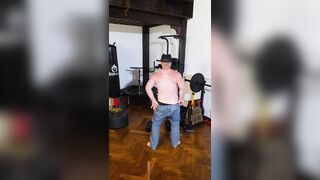Cowboy strip tease