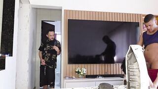 Wife Teases Delivery Driver at Her Front Door