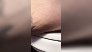 two Cutie Bar Washroom Peeing and Titty Play