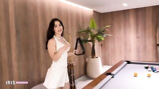 I play billar pool with my stepbrother and end up losing my pussy – Iris Rodriguez and Danner Mendez