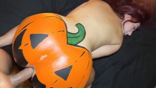 THE EXOTIC - Big Booty Halloween Pumpkin Gets Anal Creampie