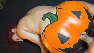 THE EXOTIC - Big Booty Halloween Pumpkin Gets Anal Creampie