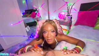 Lana Gee’s Glitter-Dusted Booty Drops Low Beneath Pink And Blue Lasers!