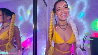 Bella Noir Strokes Brian Omally's Dick With Glowstick Then Swallows!