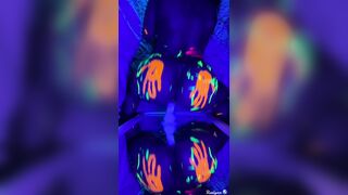 Cum to the Ruelynn dildo fucking glow party