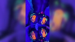 Cum to the Ruelynn dildo fucking glow party