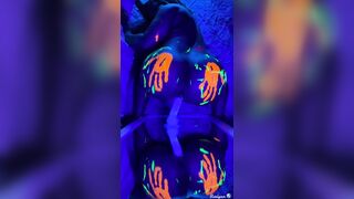 Cum to the Ruelynn dildo fucking glow party