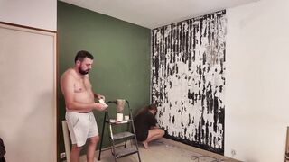 MOVING DAY we bang and paint the walls