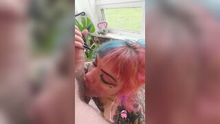 anyalikestosuck deepthroat session ends in huge cum shot