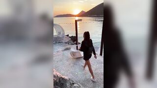 Risky outdoor fuck on the stairs in Kataro MNE