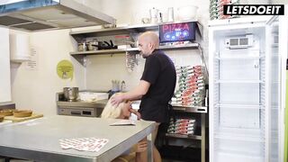 This chab Drilled Me From Behind Gripping My Booty in the Kitchen