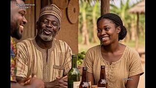 two african nigerian naija young and mature ebony black lascivious couple raw sexual intercourse in a village house [AI Generated]