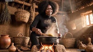 two african nigerian naija young and mature ebony black lascivious couple raw sexual intercourse in a village house [AI Generated]