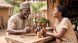 two african nigerian naija young and mature ebony black lascivious couple raw sexual intercourse in a village house [AI Generated]
