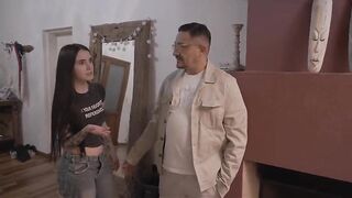 This chap have to have a HUGE dong! The painter watches Chavita getting screwed by her sugar daddy