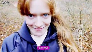 A lost video of a stepsister giving a blowjob in the woods while their parents are nearby picking berries