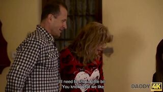 STEP DADDY4K. Woman catches unfaithful husband screwing her sexually excited daughter