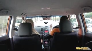 Her Big MILF titties mand me spunk on her tongue - Fake Driving School
