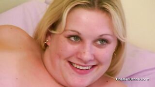 Boyfriend watches his fat wife getting fucked by a skinny