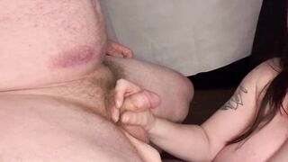 Amateur homemade blow job sex with cum in mouth