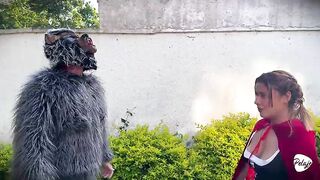 Little Red Riding Hood was lost in the woods and was made to suck rod by the big bad wolf.