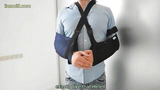 Broken Hands Prostate Need: Maid Turns Medical Help Into Full Fisting Session
