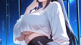 Hinata & Raiden Shogun's Gym routine with you + After workout shower together [Three-some, Softdom, Worship, Mamma, Multiple Cum Points] MANGA JOI