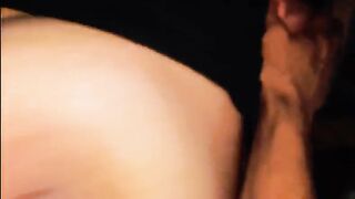 Hard thrusts into the cuckold's busty floozy whilst this hottie's humiliated with slaps to the face.