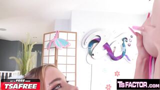 TS FACTOR - Busty Sexy Cis Hottie Ass Fucked To Gape By Big Jock Trans Lalin gal