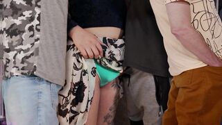 Stranger on the bus rubs his ramrod intensely in my pussy.