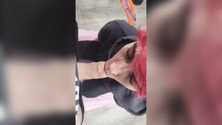 Red Haired Wench Sucks Jock