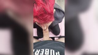 Red Haired Wench Sucks Jock