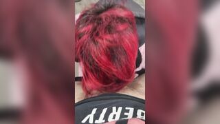 Red Haired Wench Sucks Jock
