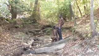EdwardJames: Thugzilla And Intrigue Spitroast David Glover In The Woods