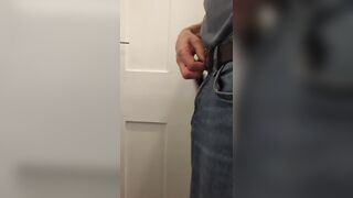 I hope my belt isn't getting in the way of you sucking my lovely erection