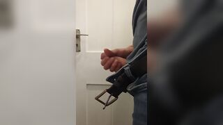I hope my belt isn't getting in the way of you sucking my lovely erection