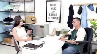 Sex with lawyer Alicia Trece in the office