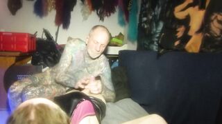 Wang blow and jerk off.