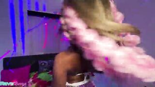 Lana Gee’s Glitter-Dusted Booty Drops Low Underneath Pink And Blue Lasers!