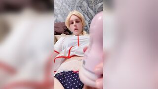 Underfucked nurse with girldick