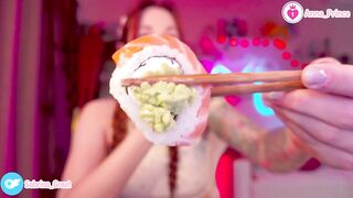 SFW Sushi Chewing Fetish