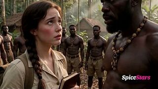 Jungle orgy - Female discovers the true wonders of BBC - AI generated