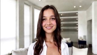 MATHIE PART 2. Young French woman with large tits, the old producer forces his jock down the beginner's throat, she signs up for her first porn film, difficult anal, insults and humiliation! [AI]