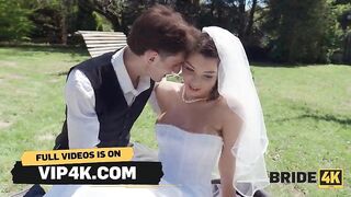 BRIDE4K. Hot Bride Tries two Weenies