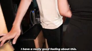 Stud offers money to busty beauty for sex