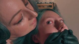 My House My Rules - Tall Stepmom Controls Slim Gal’s Shaggy Vagina & Mouth