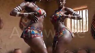 African afro black ebony nigerian naija teen village sexy curvy dark skin playgirl raw drilled in market public scene raw, no screwing-rubber by a local young trader by fellatio aka bj, missionary sex [AI Generated]