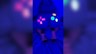 Gamer butt in neon colors