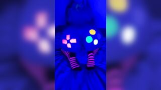 Gamer butt in neon colors