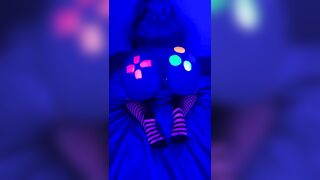 Gamer butt in neon colors
